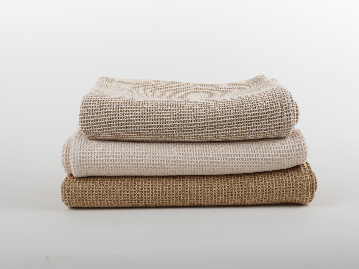 Baradari pure cotton hand towel folded — chemical free waffle weave