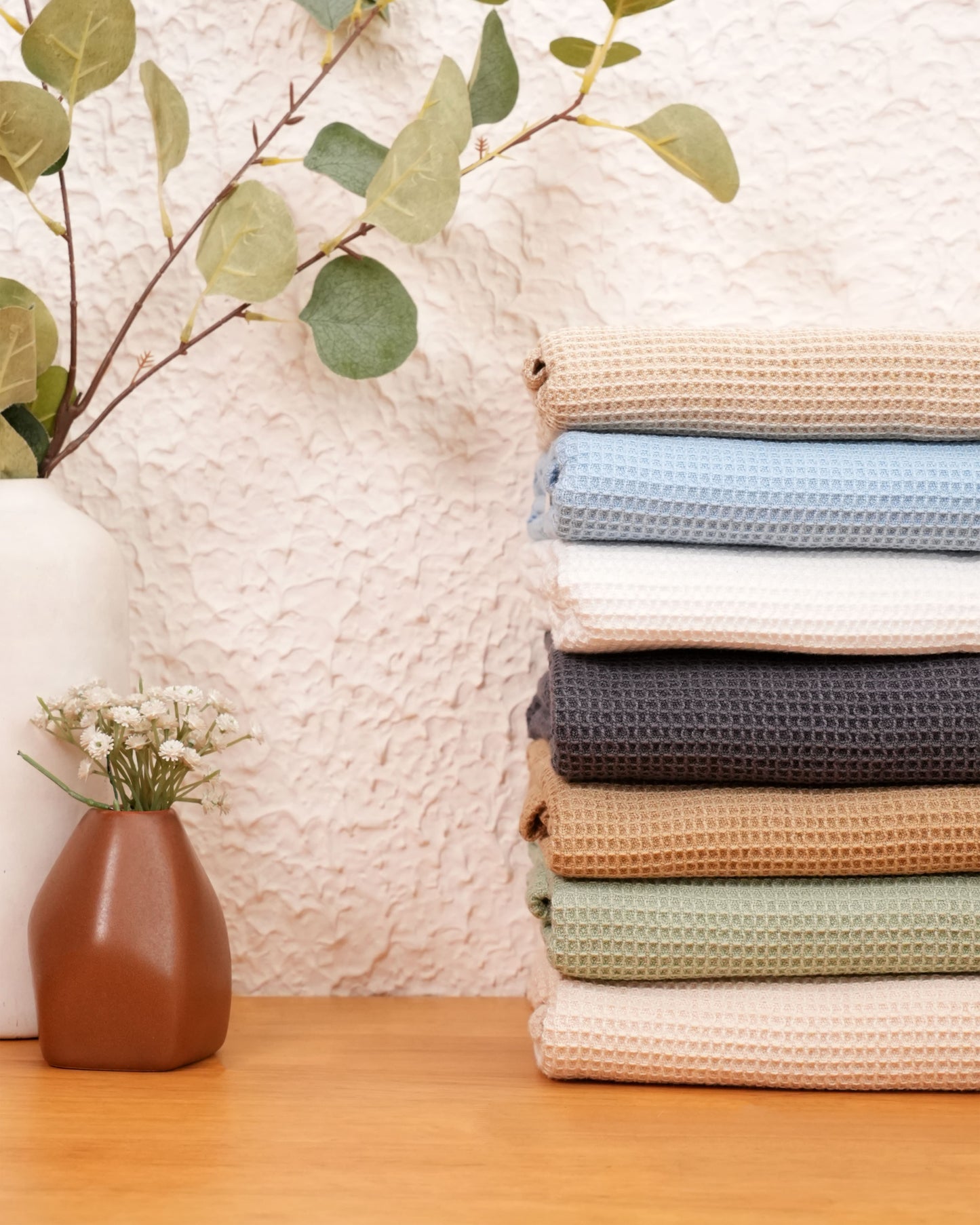 Pure Cotton Waffle Bath Towel