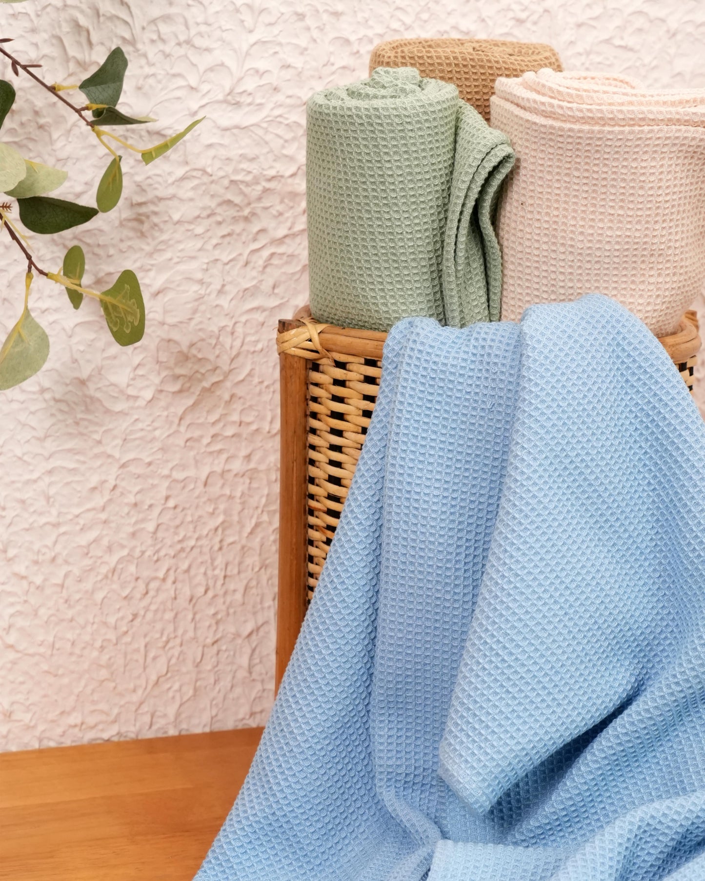 Pure Cotton Waffle Bath Towel